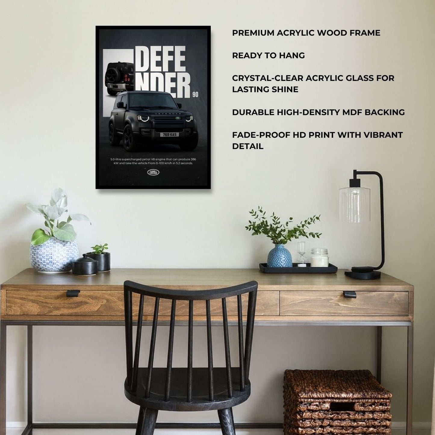 Defender 90 – Matte Black Muscle