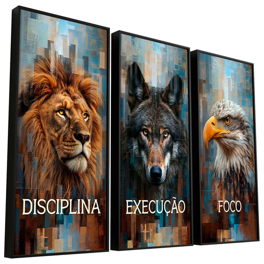 Discipline, Execution & Focus Grid Art