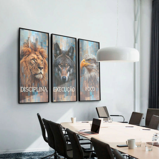 Discipline, Execution & Focus Grid Art