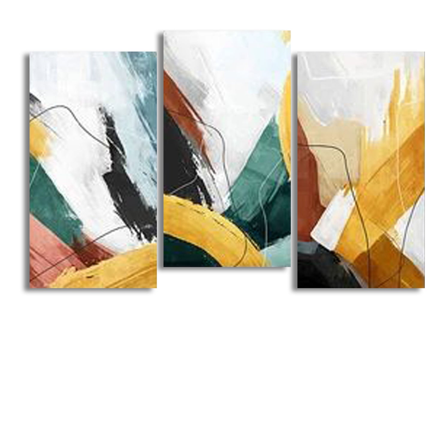 Abstract Yellow Modular (3panel) | Wall Art
