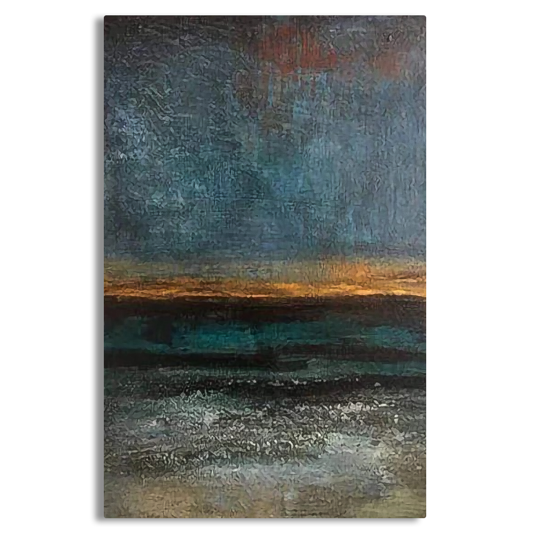 Moody Seascape Dark Atmospheric Canvas Wall Art