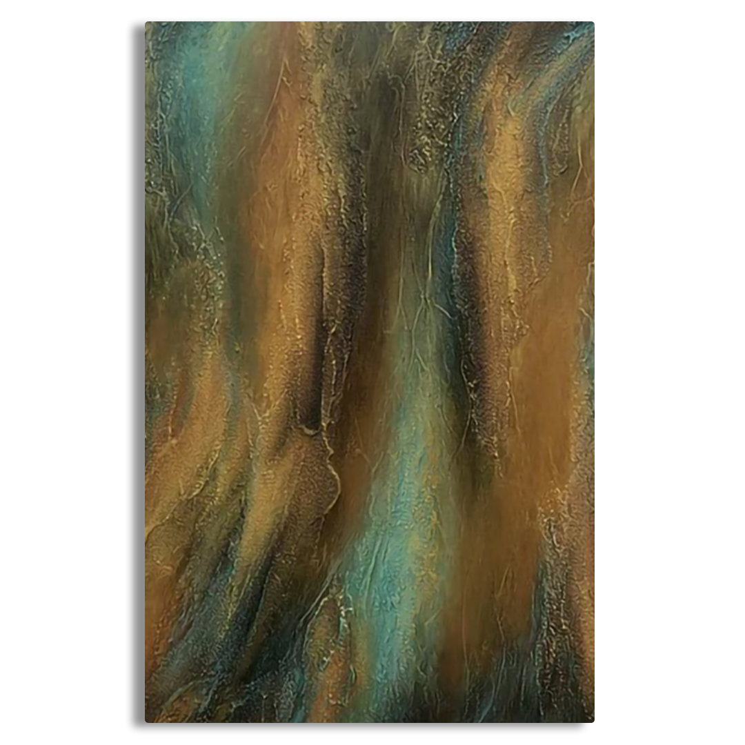 Elegant Abstract Brown Canvas Painting Wall Art
