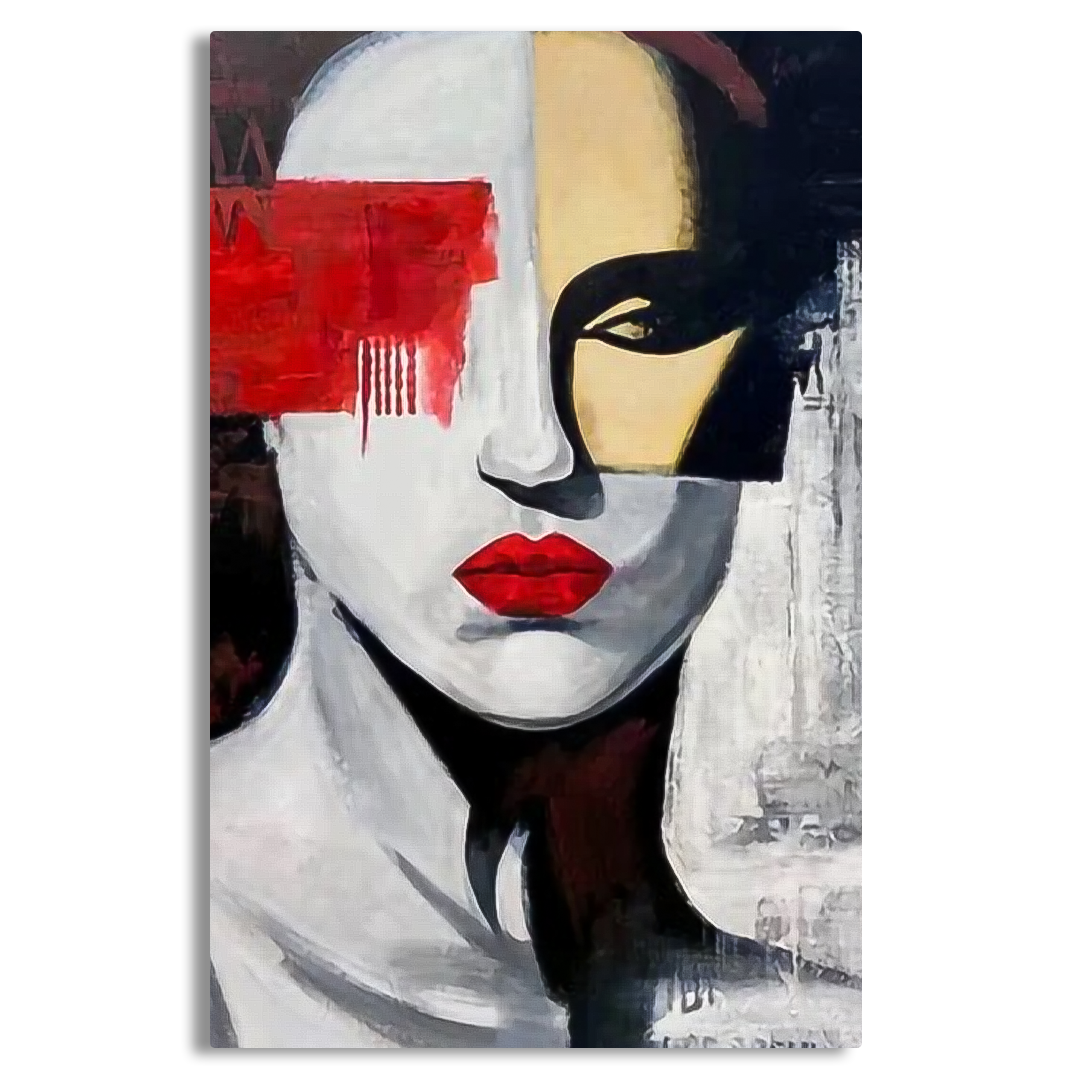 Grey And Black Women Canvas Frames Wall Art
