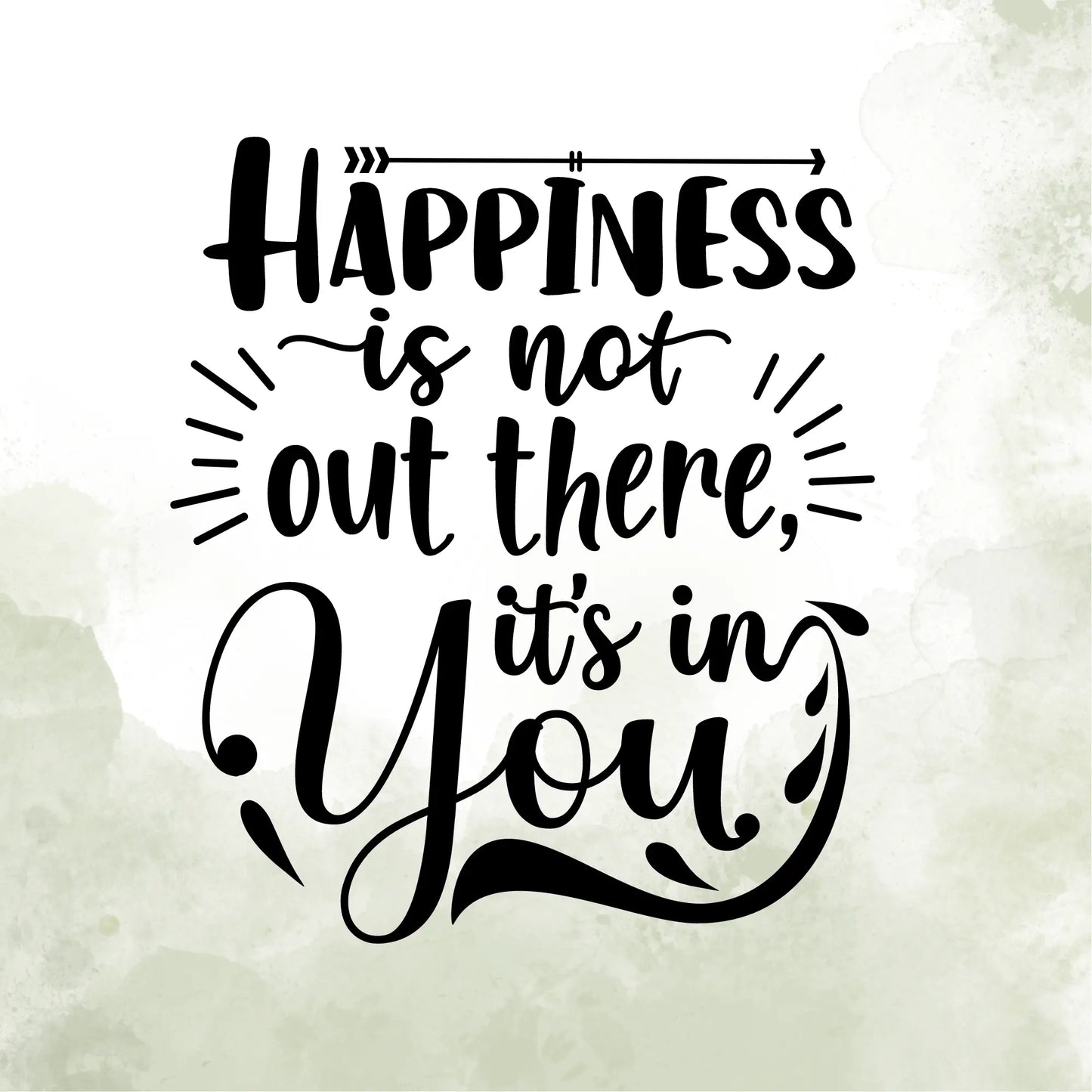Positive Inspirational Black and white Qoutes (5 Panel) Wall Art