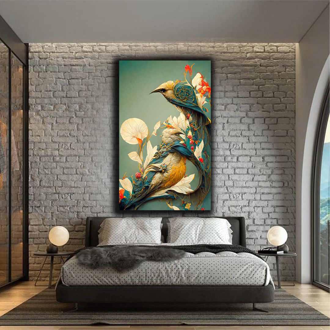 Boho Exotica With Bird | Wall Art