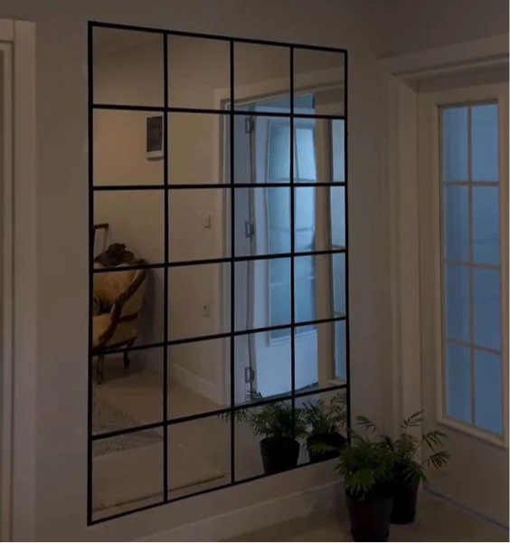 Grid Mirror Wall Hanging