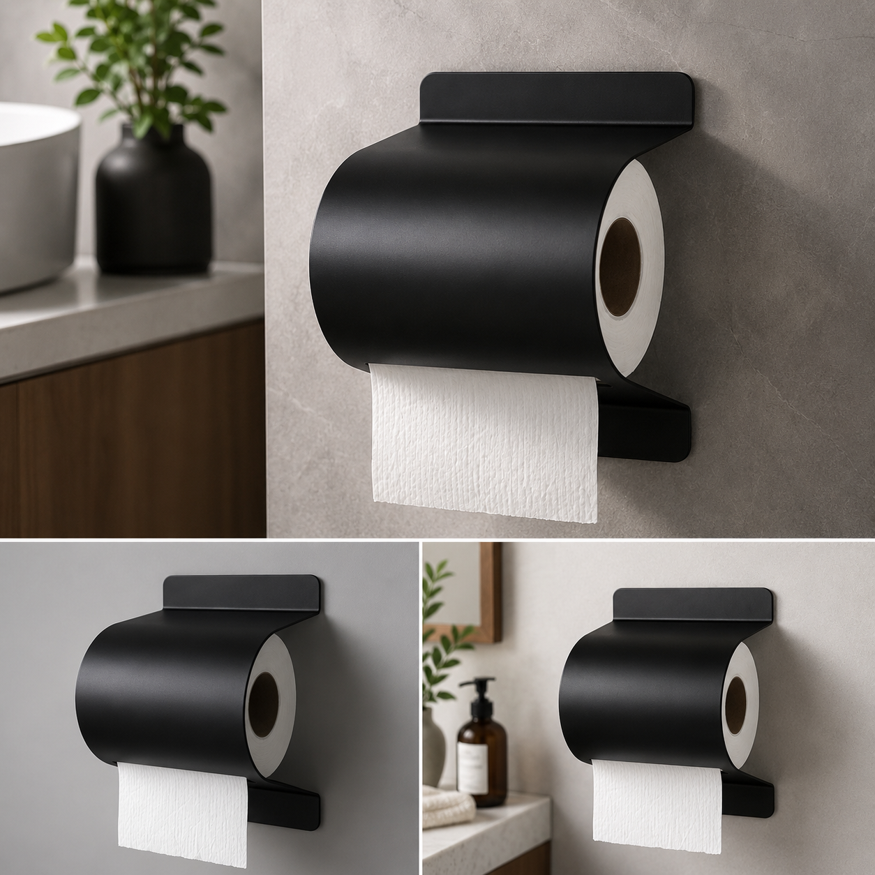 NoirCurve Premium Wall Mounted Toilet Paper Holder