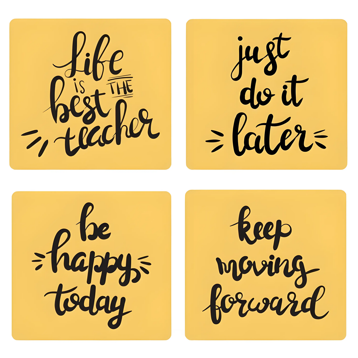 Motivational Framed Poster Quotes (4 Panel) Wall Art
