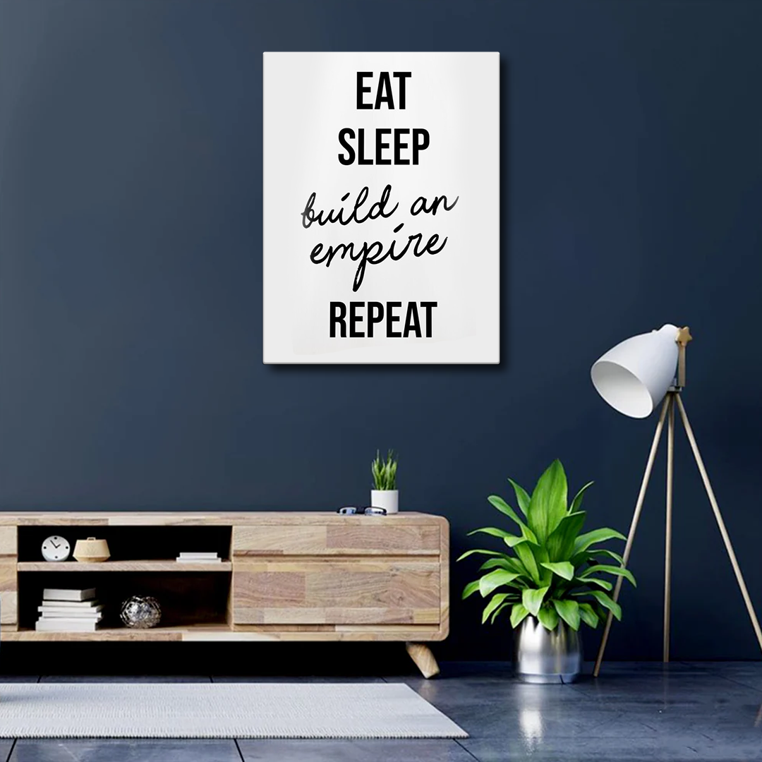 EAT SLEEP EAT REPEAT Canvas Frames Wall Art