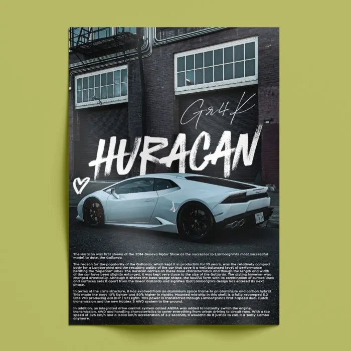 Lamborghini Huracan Wall Poster