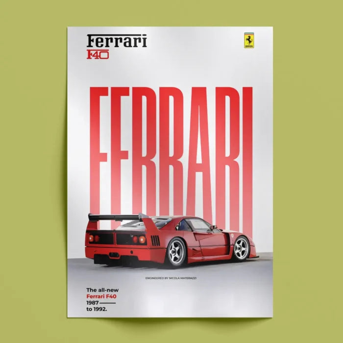 Ferrari Car Wall Poster