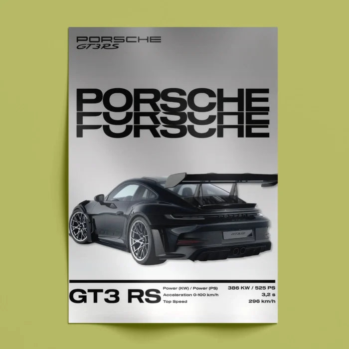 Porsche 911 GT3 Wall Poster