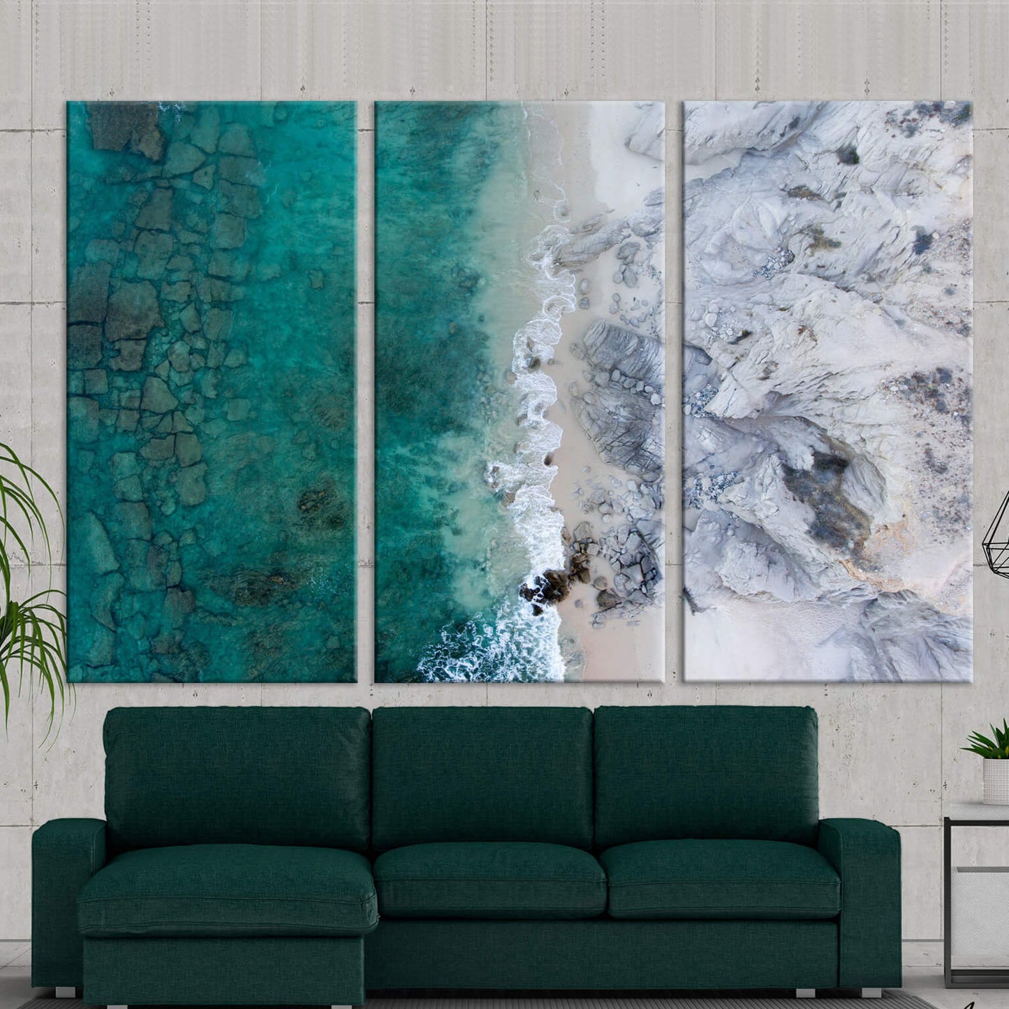 Green shady (3panel) | Wall Art