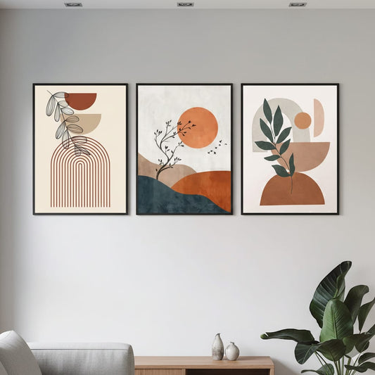 MINIMALISTIC ABSTRACT ART – 3 PANEL SET