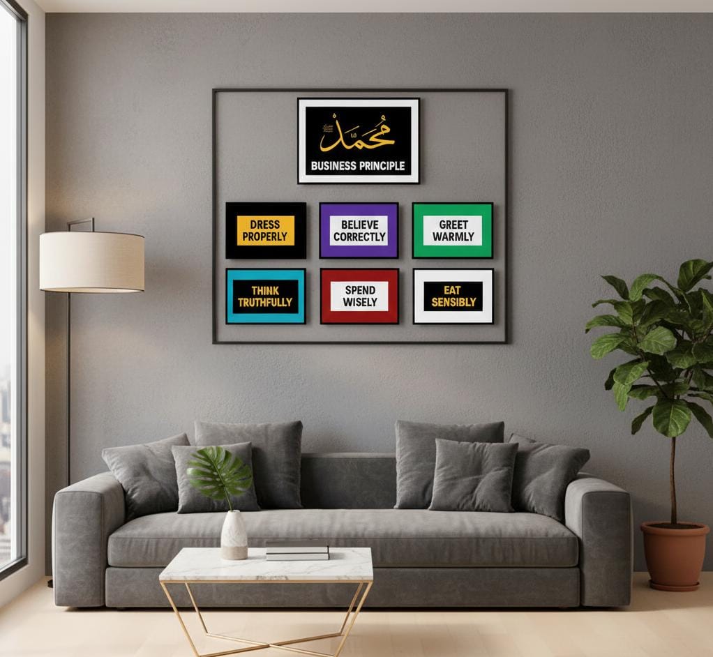 Bussines Principles Of Prophet Muhammad #3 (7panel) Wall Art