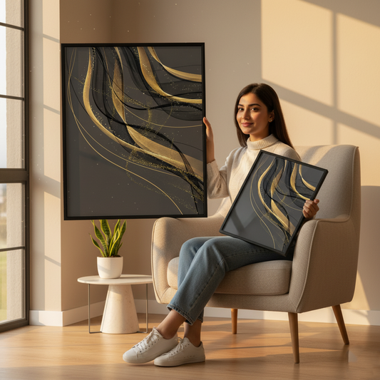 Abstract luxury wavy shape | Wall Art