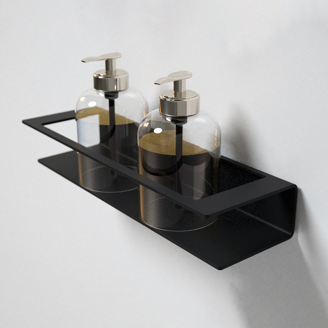 Bottle shelf holder in powder-coated steel