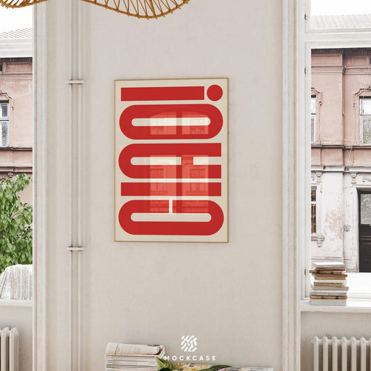 Ciao Poster – Red Modern Typography Print – Minimalist Printable Wall Art