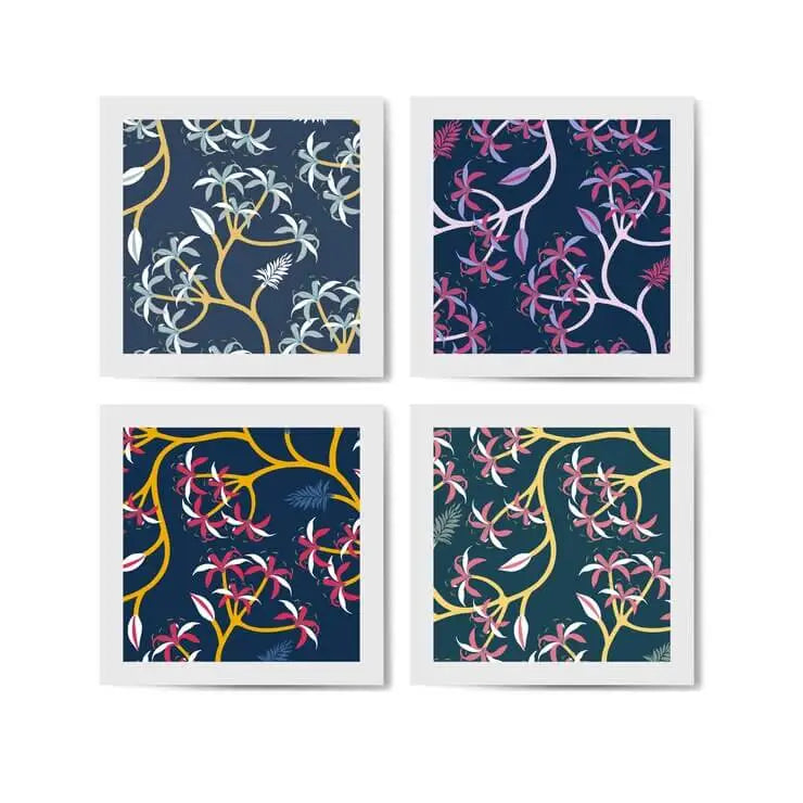 Nature Leaf Pattern Design (4panel) Wall Art