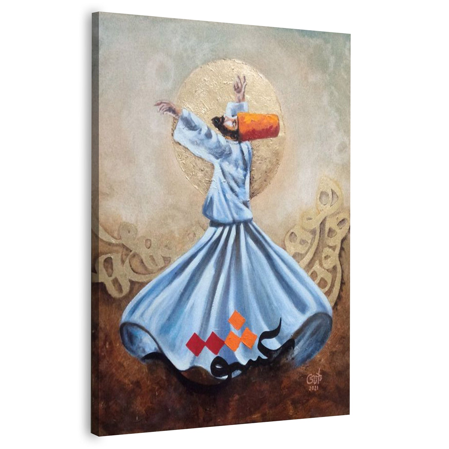 Serenity of Sufi Whirling Dervish Rumi | Wall Art