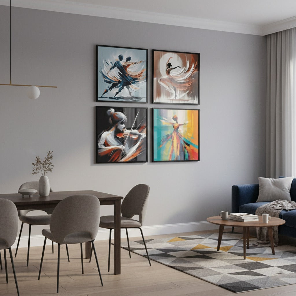 Ballet Dancer (4Panel) Wall Art