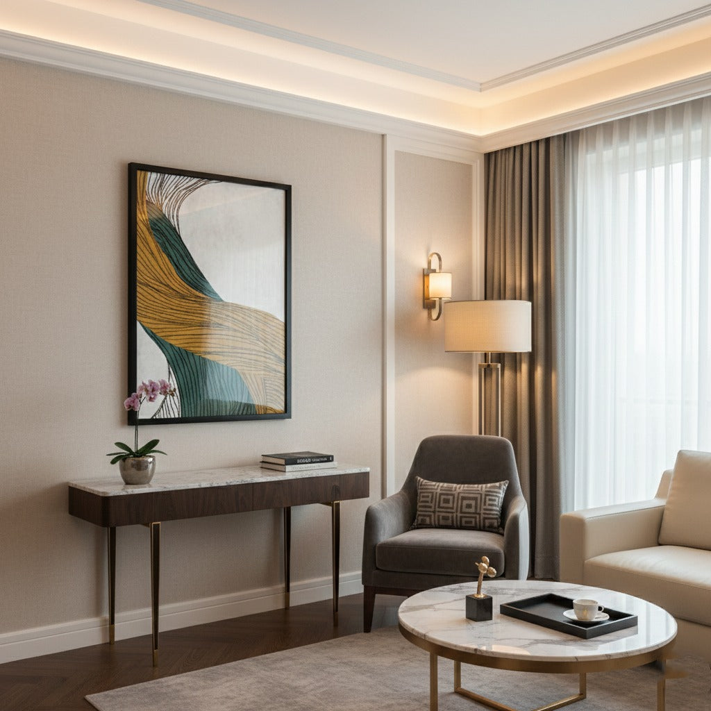 Rumlly Abstract Gilded Canvas Frames | Wall Art