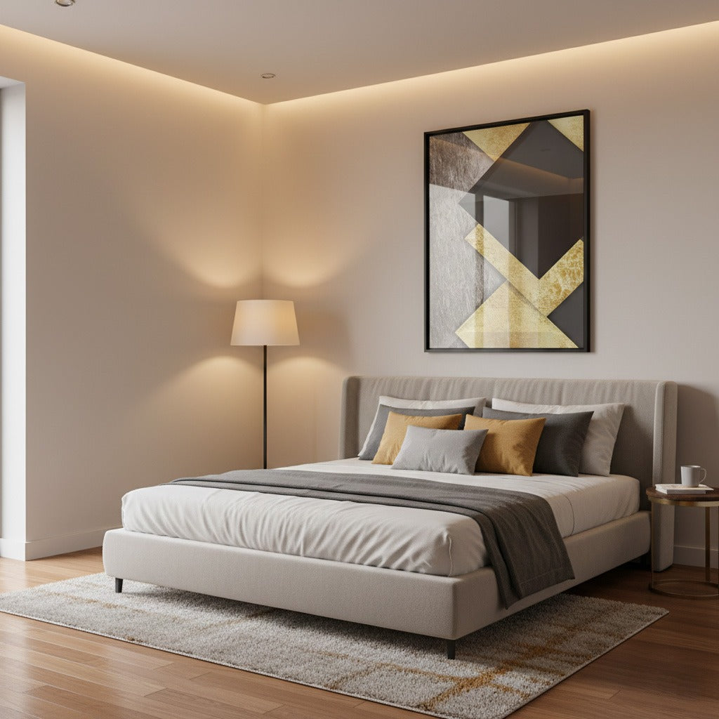 Marble and Gold Geometric Modern Art | Wall Art