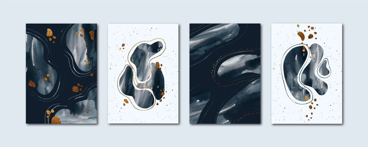 MUET Hand Painted Watercolor (4Panel) Wall Art