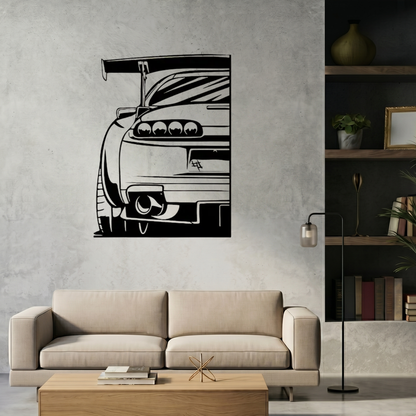 Toyota Supra Metal Wall Art – Premium Laser Cut