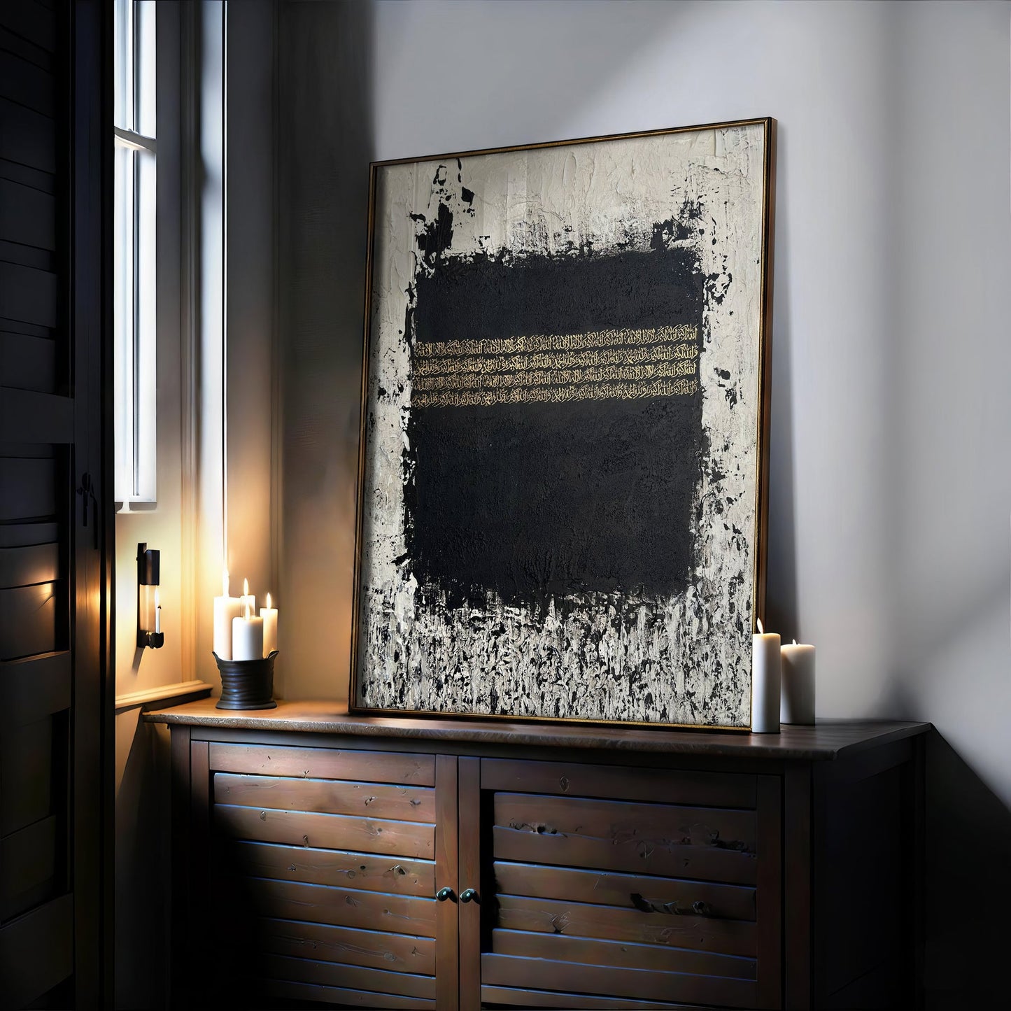 Holy Kaaba The Masses – Abstract Islamic Wall Art