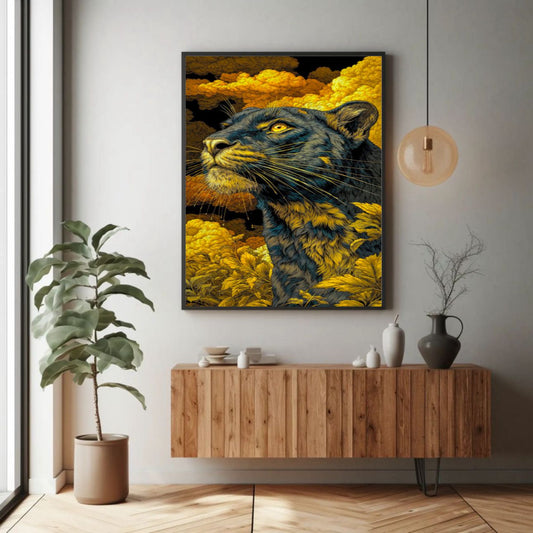 The Golden Gaze Single Wall art