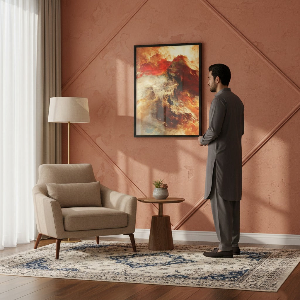 Orange Cloud abstract Canvas | Wall Art