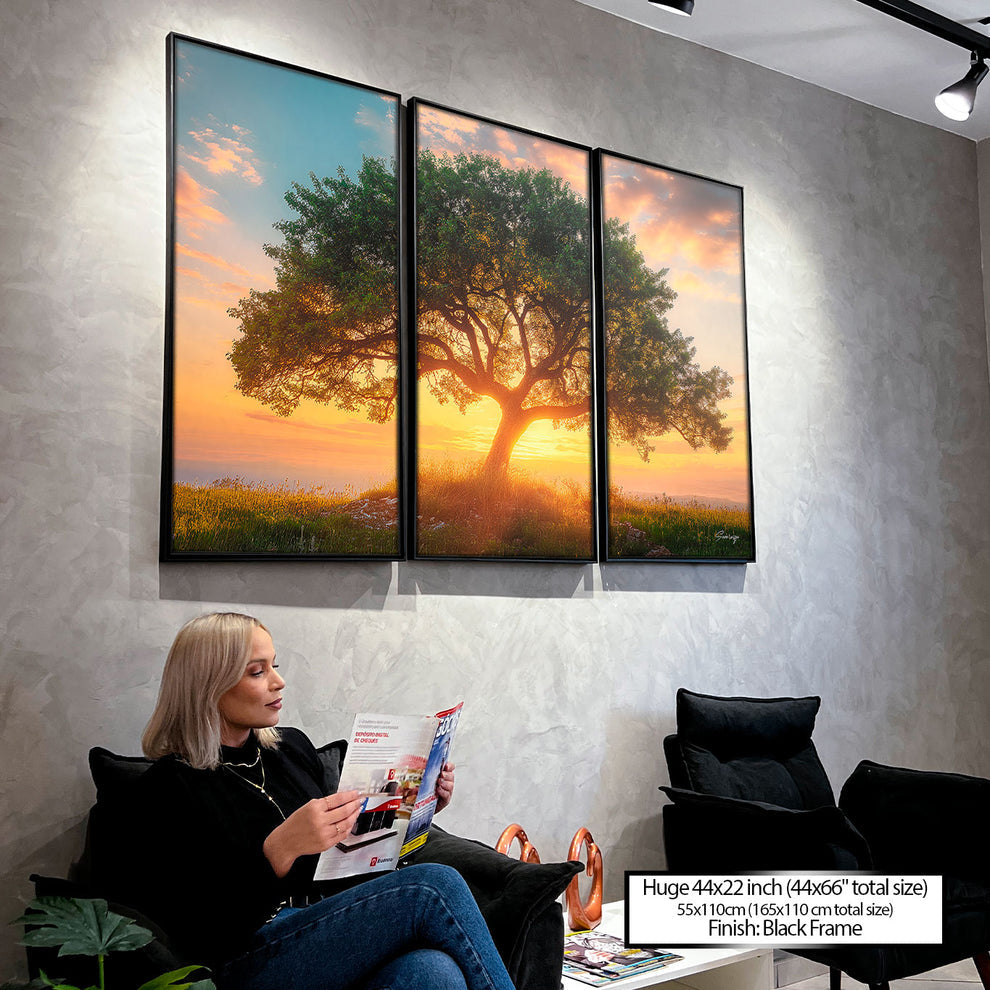 Tree at Dusk - 3 Parts