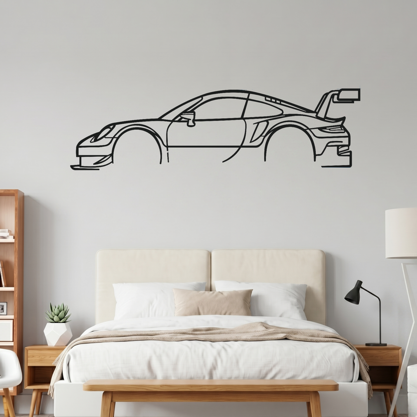 Porsche Metal Wall Art – Premium Laser-Cut Car Wall Decor