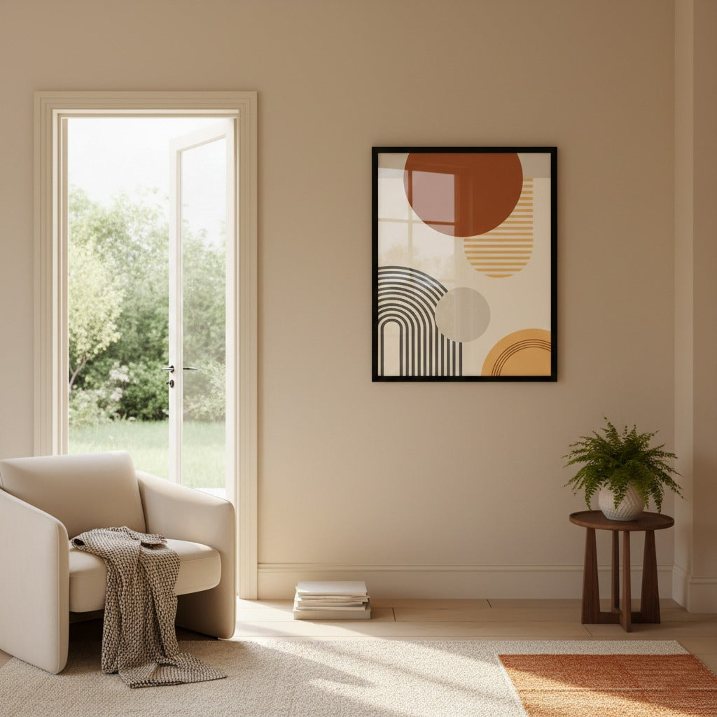 Modern Abstract Geometric Canvas Frames | Wall Art