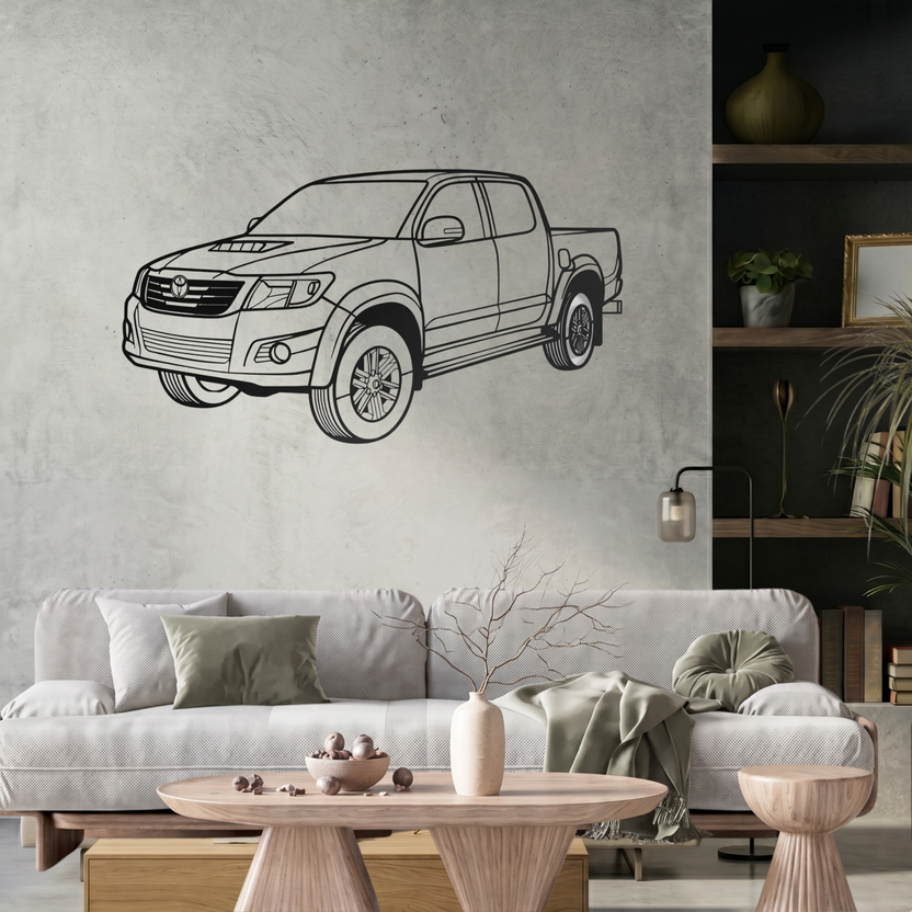Toyota Hilux Laser Cut Metal Wall Art | Premium Steel Pickup Truck Silhouette