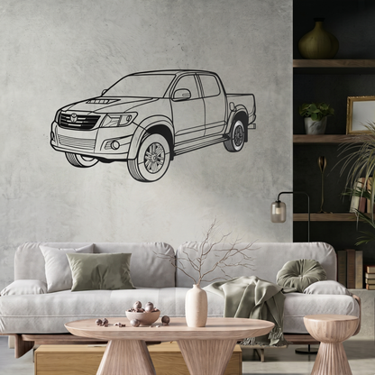Toyota Hilux Laser Cut Metal Wall Art | Premium Steel Pickup Truck Silhouette