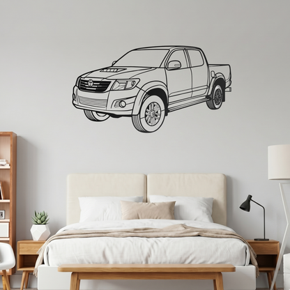Toyota Hilux Laser Cut Metal Wall Art | Premium Steel Pickup Truck Silhouette