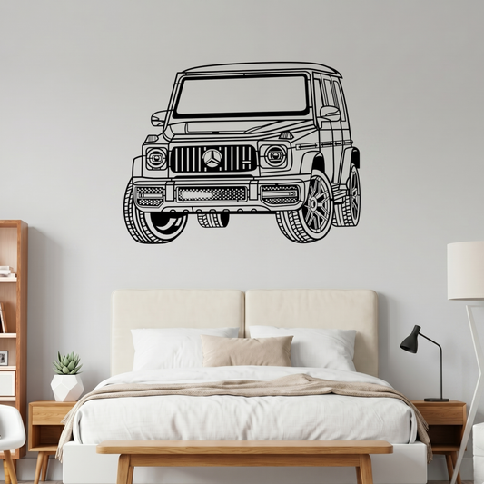 Mercedes-Benz G-Class Laser Cut Metal Wall Art | Premium Steel SUV Silhouette