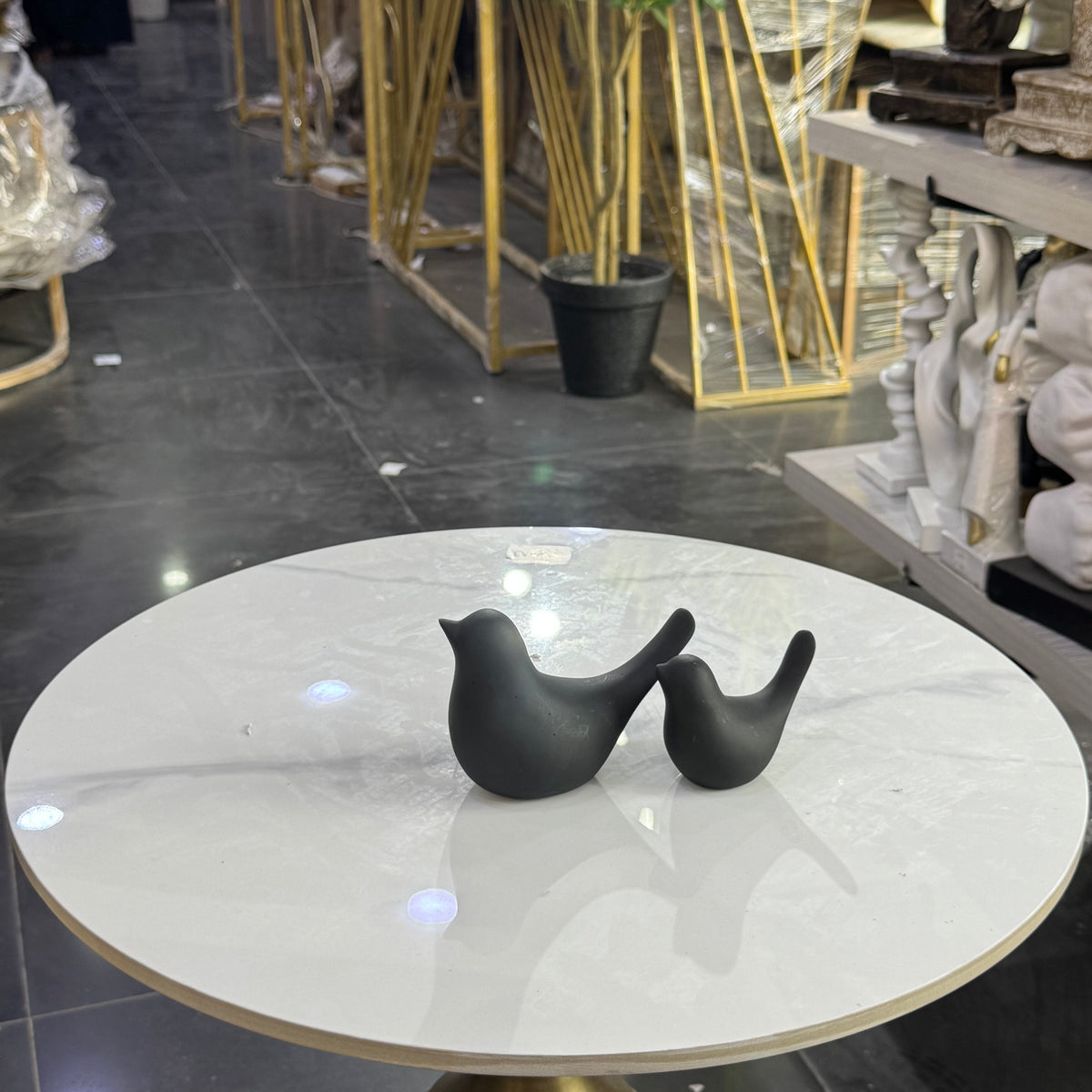 Minimalist Black Bird Duo – Modern Table Decor