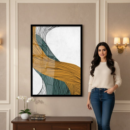 Rumlly Abstract Gilded Canvas Frames | Wall Art