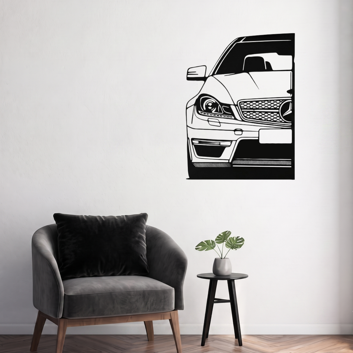 Mercedes-Benz Metal Wall Art – Premium Laser Cut