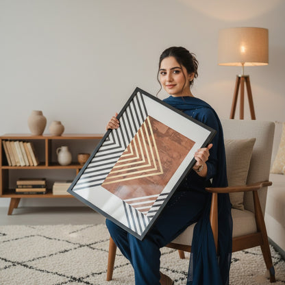 Wood Wall Sculpture Canvas Frames | Wall Art