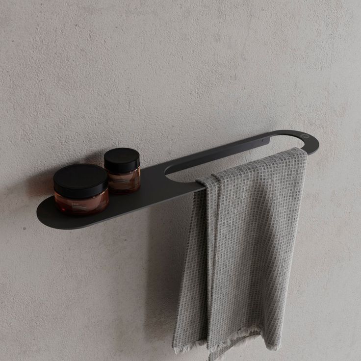 Wall-Mounted Towel Rack with Storage Shelf