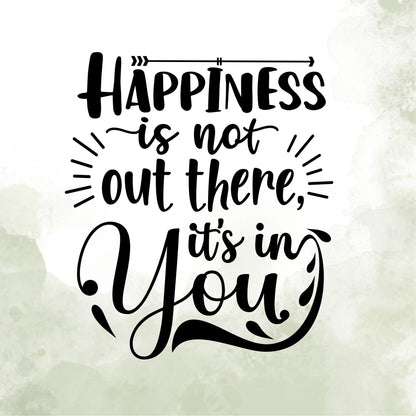Positive Inspirational Black and white Qoutes (5 Panel) Wall Art