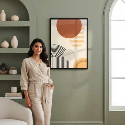 Modern Abstract Geometric Canvas Frames | Wall Art