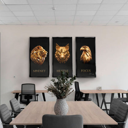 Mindset, Hustle and Focus Gold - 3 Parts