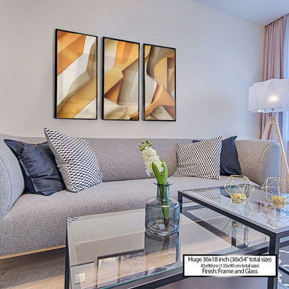 Fragmented Wood Abstract - 3 Parts