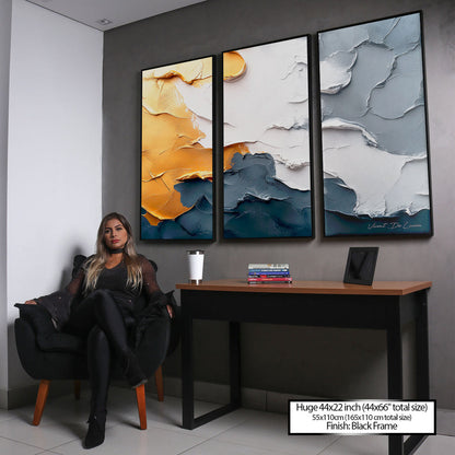 Abstract Captivating Brushstrokes - 3 Parts