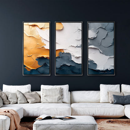 Abstract Captivating Brushstrokes - 3 Parts